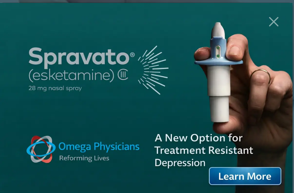 Spravato treatment at Omega Physicians